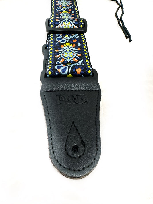 Strap: Navy & Amber Jacquard