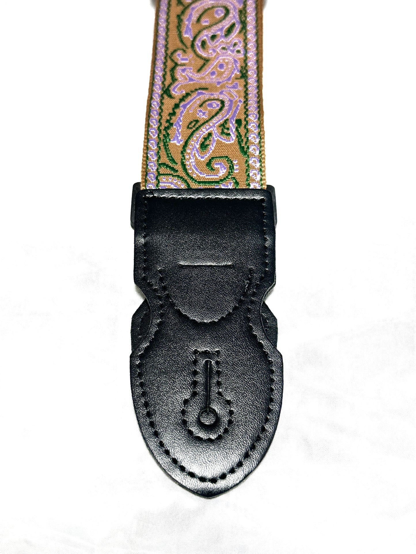 Strap: Vintage Gold & Lavender Paisley Woven