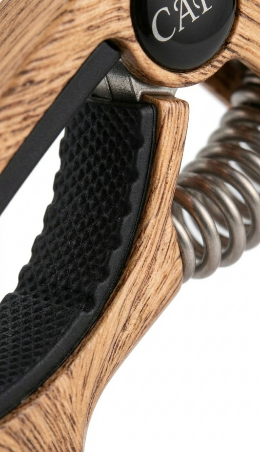 Premium Wood-Grain Guitar Capo for Acoustic and Electric Guitars