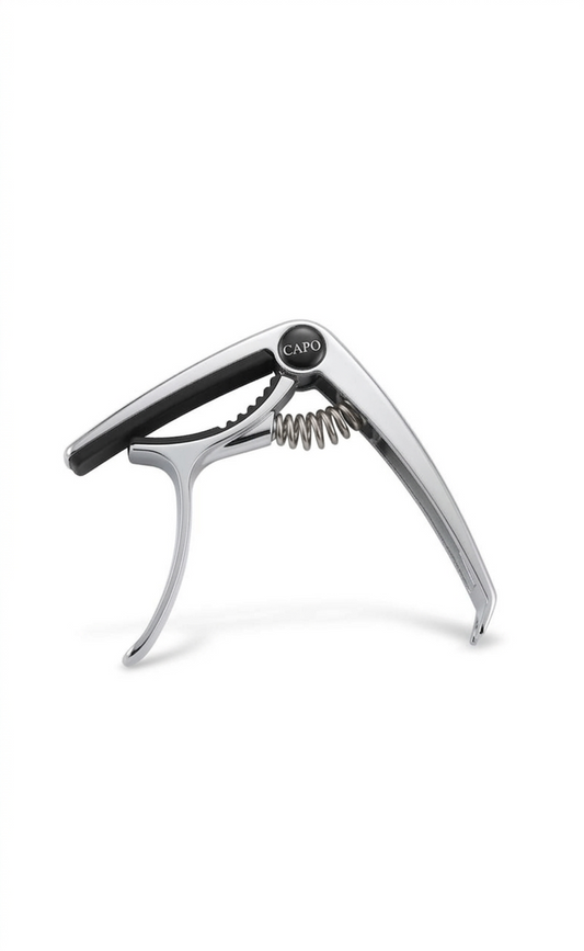 Premium Chrome Silver Guitar Capo for Acoustic and Electric Guitars