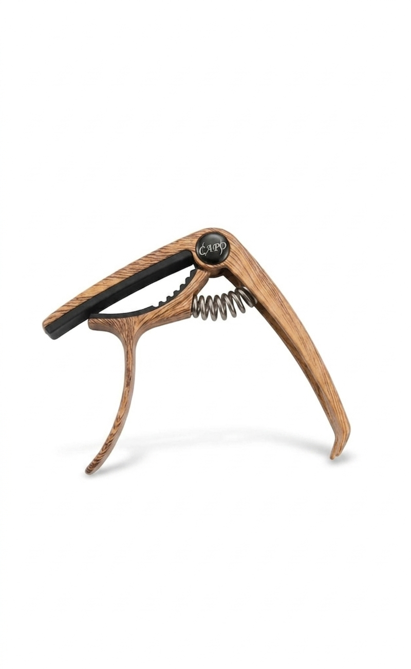 Premium Wood-Grain Guitar Capo for Acoustic and Electric Guitars