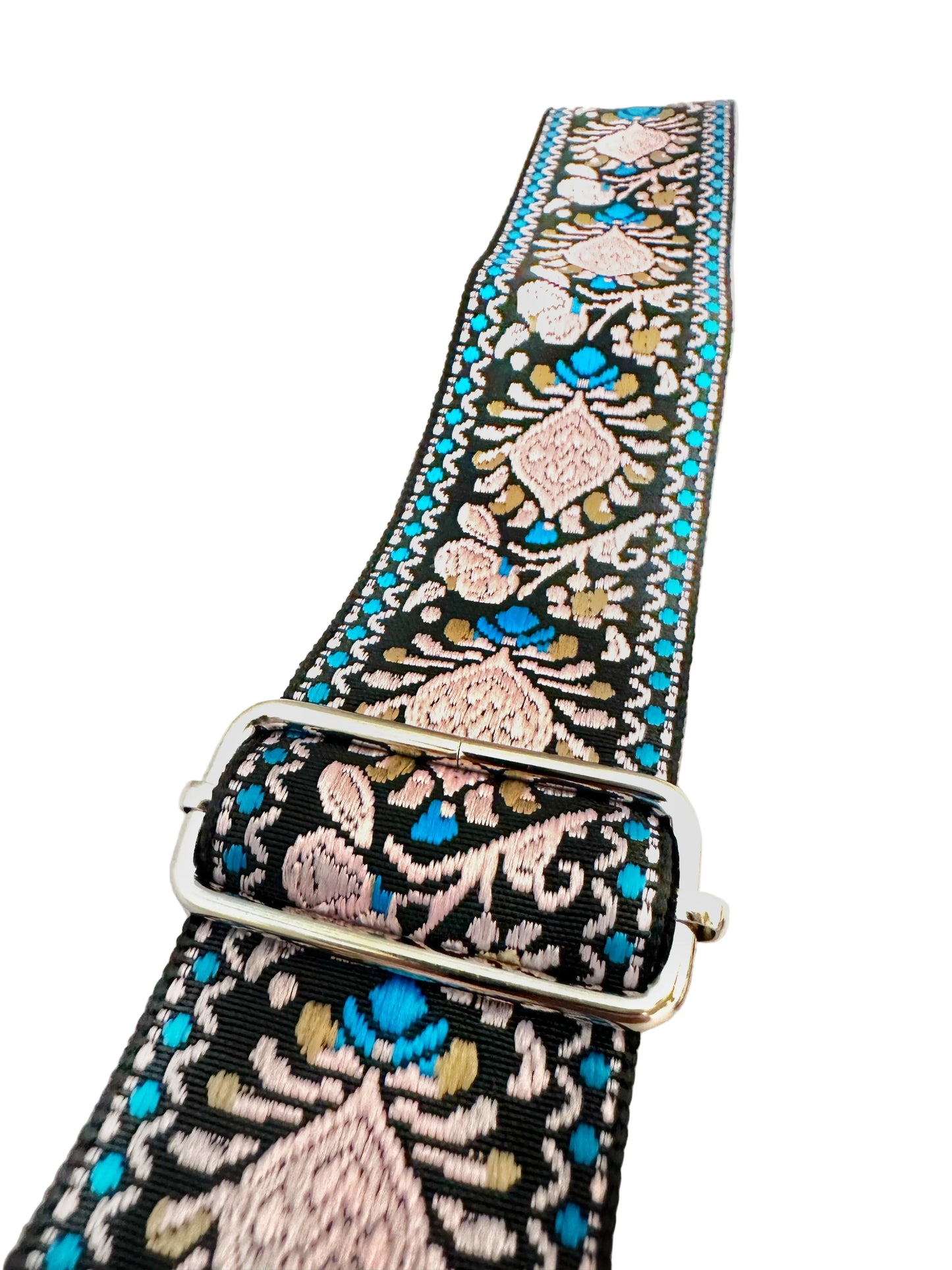 Strap: Vintage Blue & Rose Jacquard