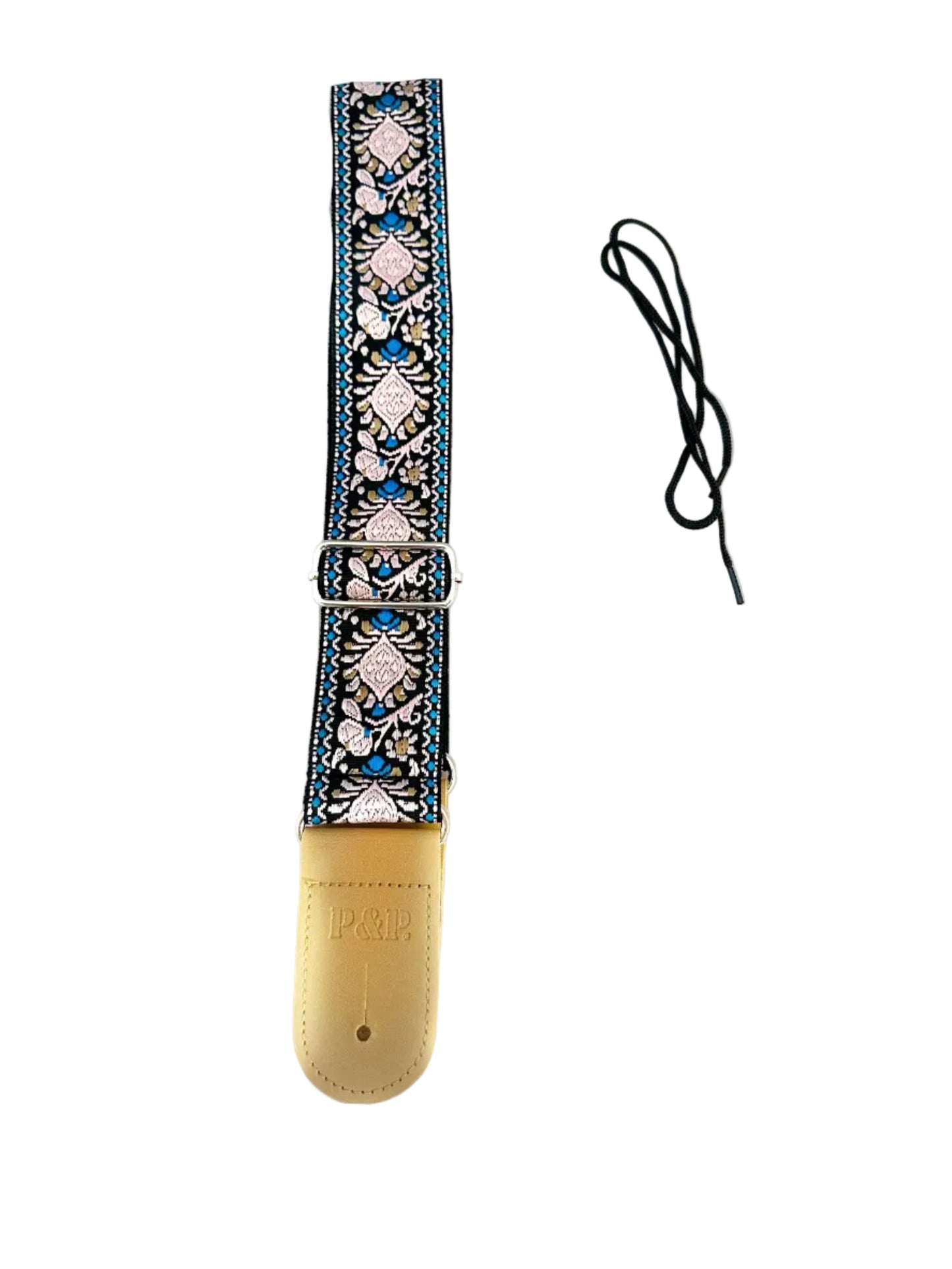 Strap: Vintage Blue & Rose Jacquard