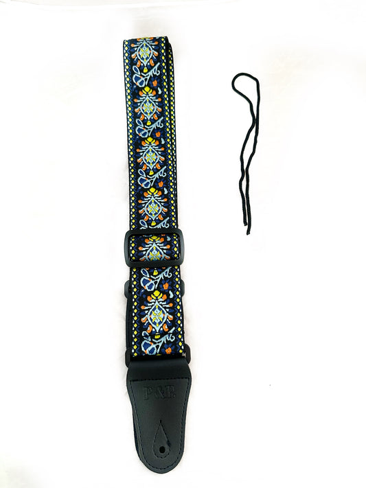 Strap: Navy & Amber Jacquard